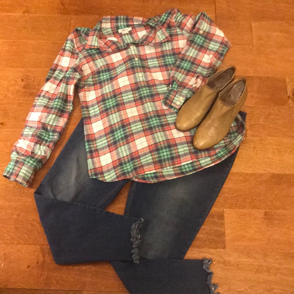 Vineyard Vines Plaid Flannel Shirt, Size 14